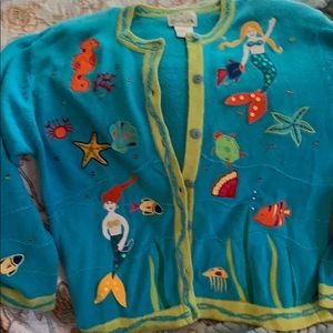 Quacker Factory Mermaid Cardigan -M